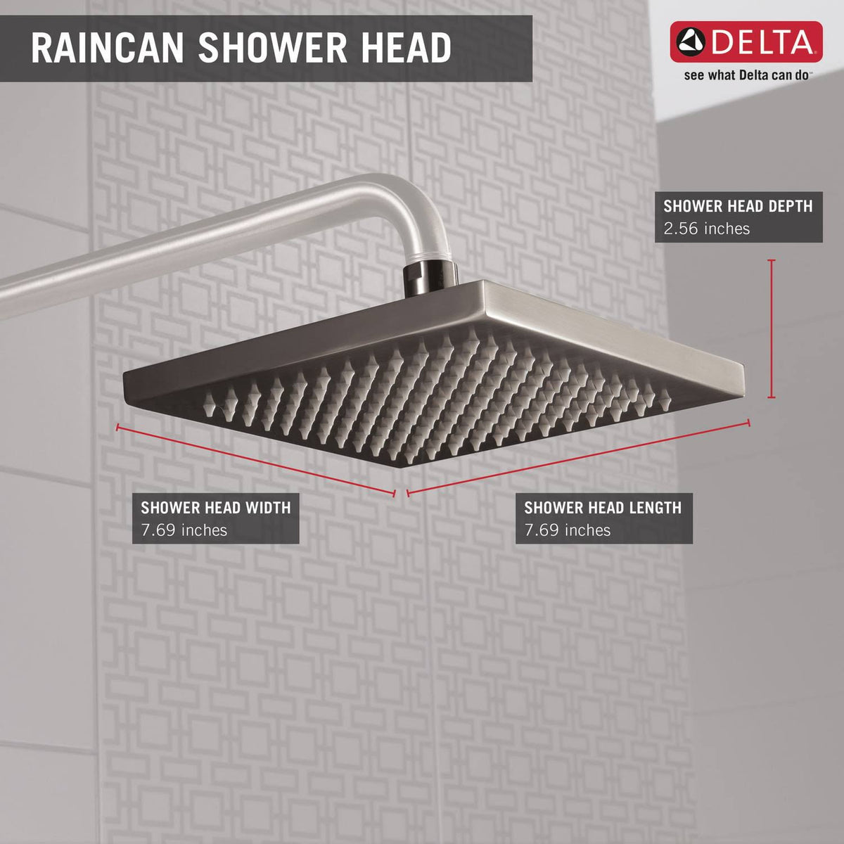 Stainless Raincan Shower Head F4014