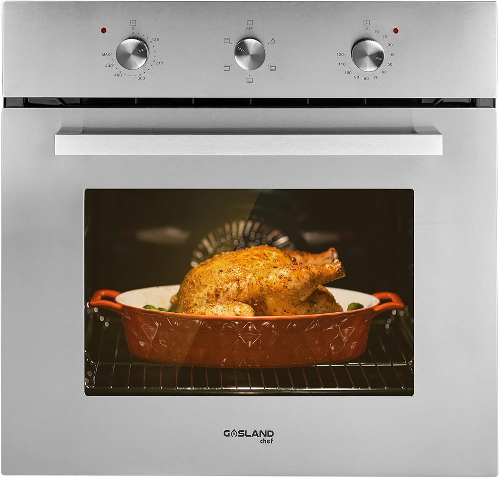 24 Electric Single Wall Oven, 2.3Cu.f Built-in Black Glass, 240V 2000W D427