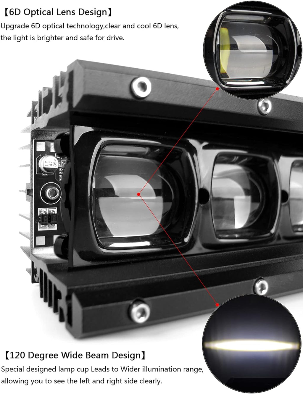 6D 40 Inch 180W Single Row LED Light Bar V20522
