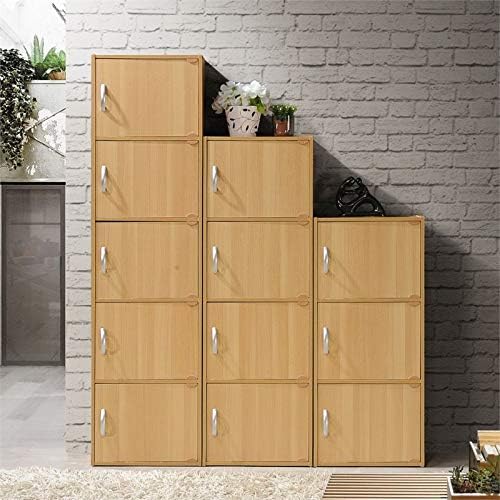 4 Shelf 4 Door Bookcase in Beech M278
