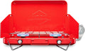 Portable Double Propane Burner Camping Stove with Carrying Handle L6135