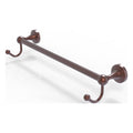 Antique Copper 18x22 Towel Bar with Integrated Hooks W23475