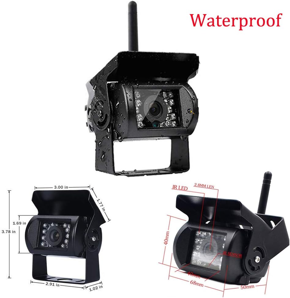 Waterproof Wireless Backup Camera and 7" HD LCD Monitor Kit, Pack of 2 B841
