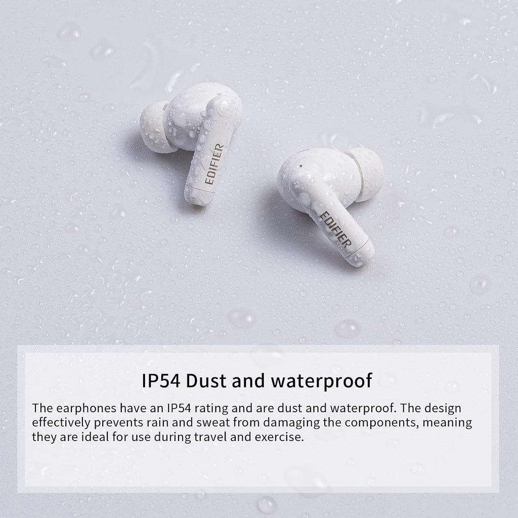 White Hybrid Active Noise Cancelling TWS Wireless Earbuds I12672