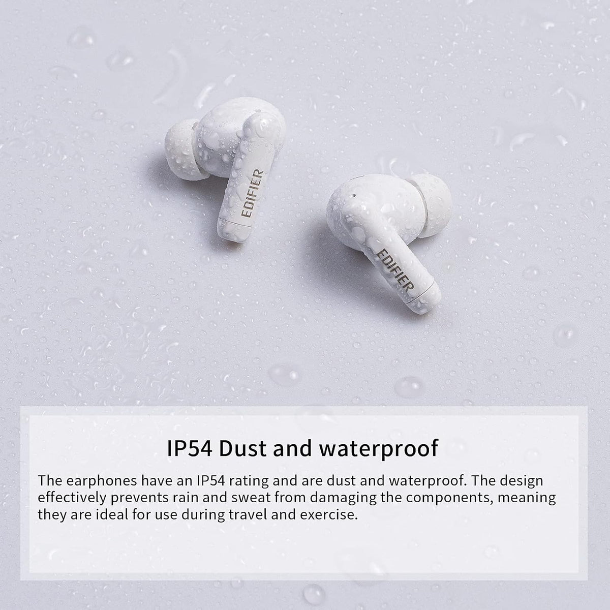 White Hybrid Active Noise Cancelling TWS Wireless Earbuds I12672