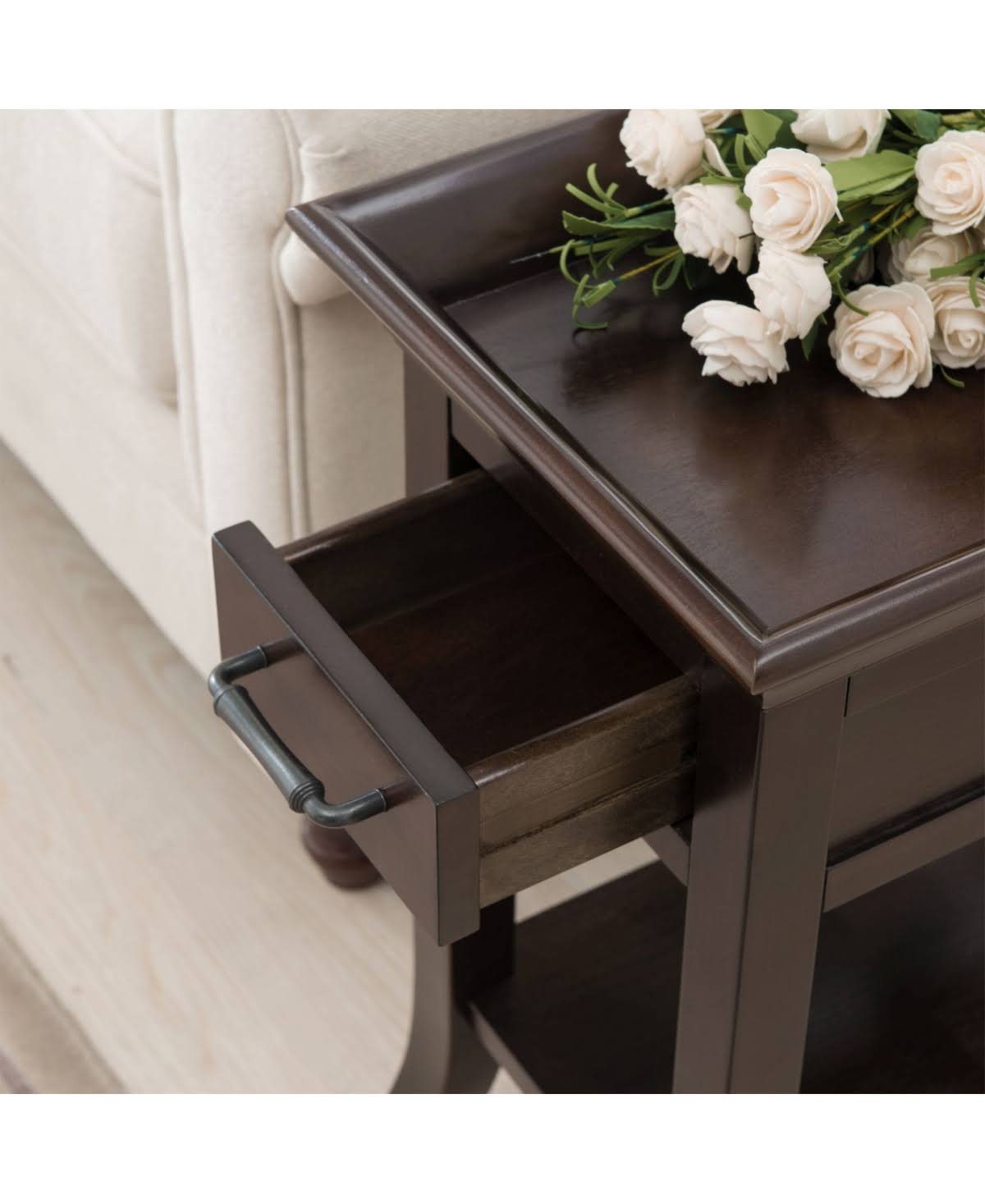 Cherry Tray Edge Chairside Table L82907