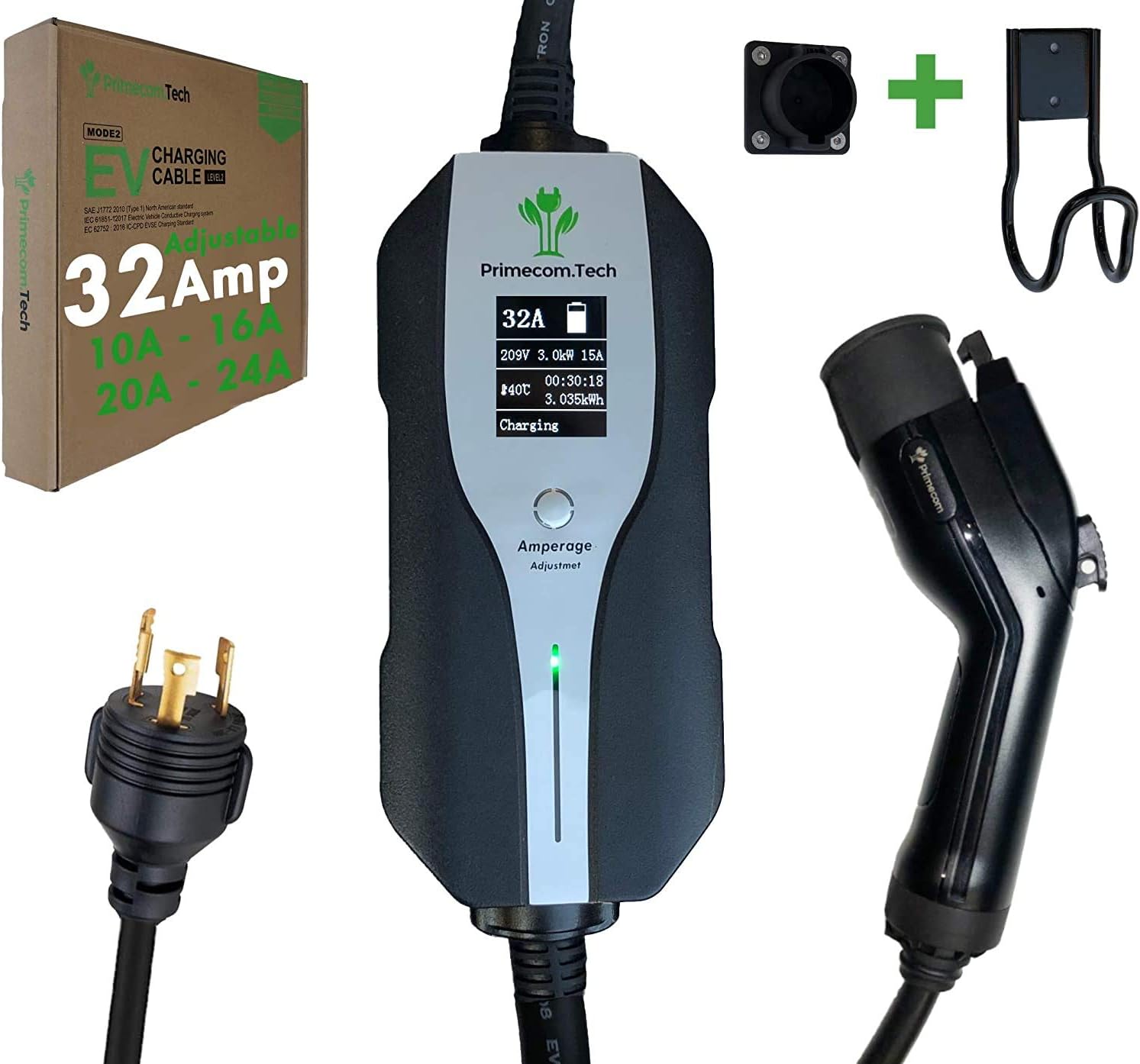 Level 2 Electric Vehicle Charger with 30Ft Cable I385