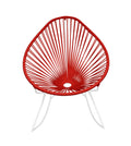 White/Red Rocker Chair I87286