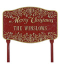 Red Cast Aluminum Yard Sign D43002