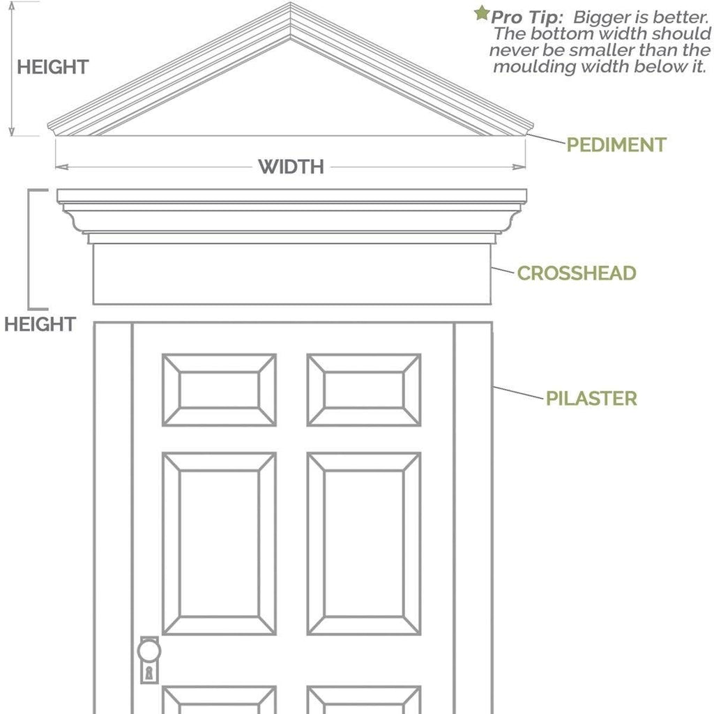 Two Equal Flat Panel PVC Pilaster with Decorative Capital & Base (Pair) T373