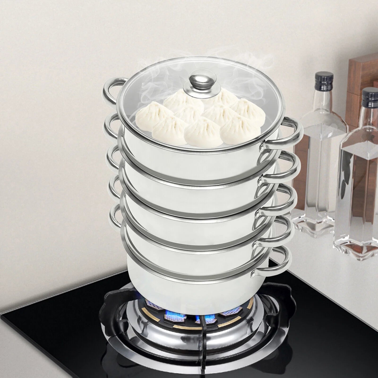 5-tier Stainless Steel Steamer with Lid V791