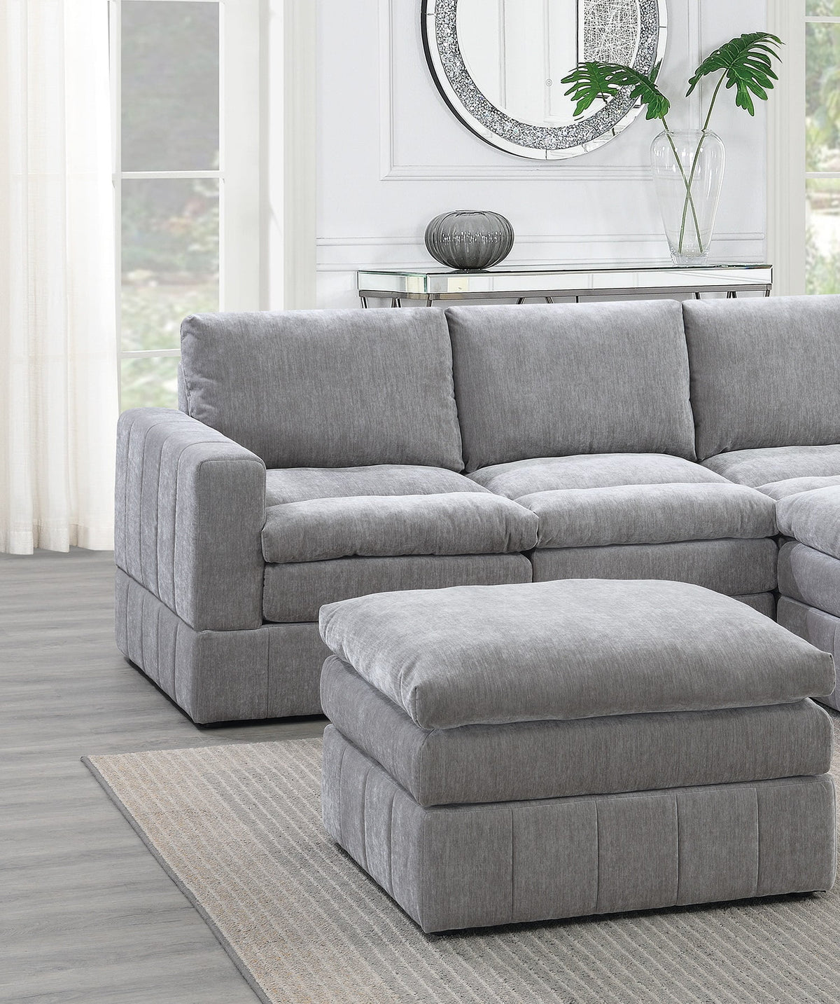 5Pc Modular Sectional Set with Ottoman V822