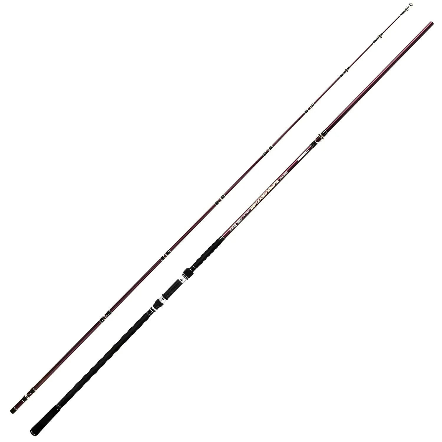 Carbon Fiber Travel Surf Spinning Fishing Rod 2pc Q77655